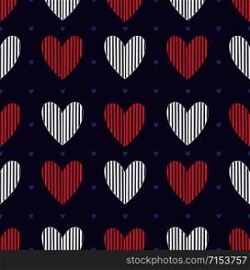 Simple hearts seamless pattern.Background for Valentines day design. Pattern textile print with red heart. Simple hearts seamless pattern. Background for Valentines day design. Pattern textile print with red hearts