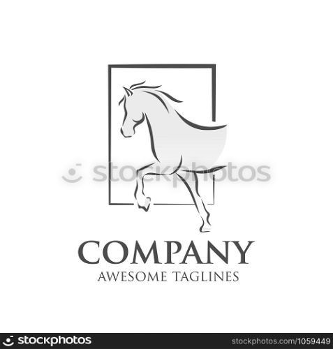 simple horse vector illustration best for sport races logo