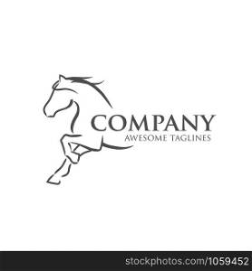 simple horse vector illustration best for sport races logo