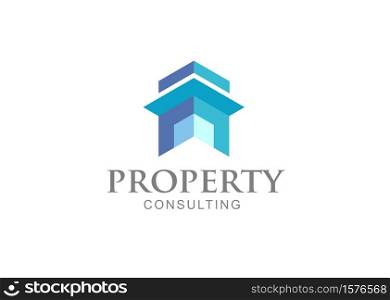 simple house building logo vector concept