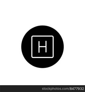simple hydrogen logo illustration design