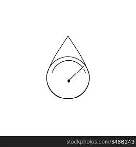 simple hydrometer logo illustration design 