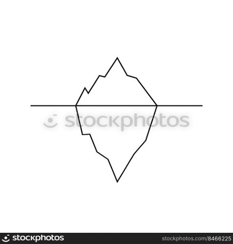 simple iceberg icon illustration design
