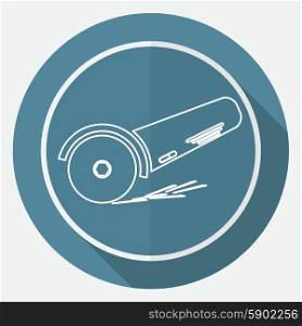 Simple icon angle grinder