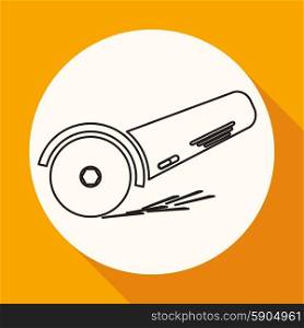 Simple icon angle grinder