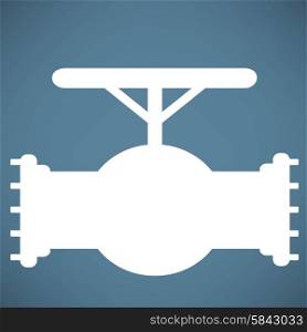 Simple icon connecting pipes valve