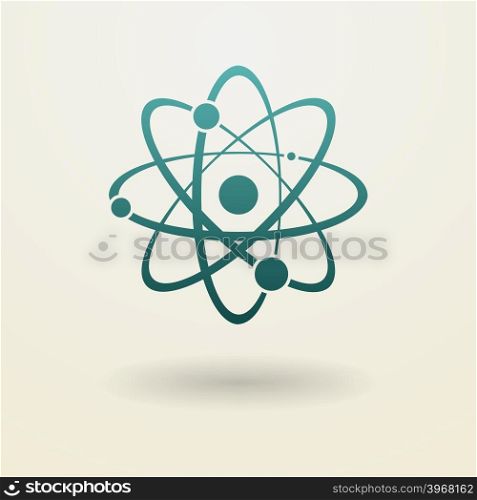 Simple icon of molecule. Vector illustration eps10. Simple molecule icon