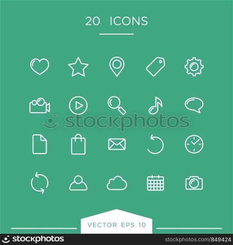 Simple Icon Set Vector Template Illustration Design. Vector EPS 10.