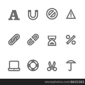 Simple icons vector image