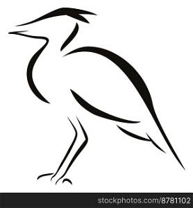 Simple illustration of heron bird