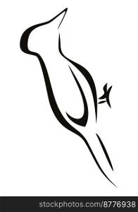 Simple illustration of woodpecker bird