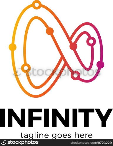 Simple infinity technology network abstract Vector Image
