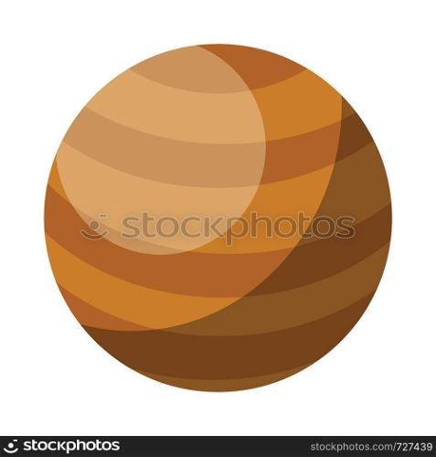 Simple Jupiter vector illustration on white background