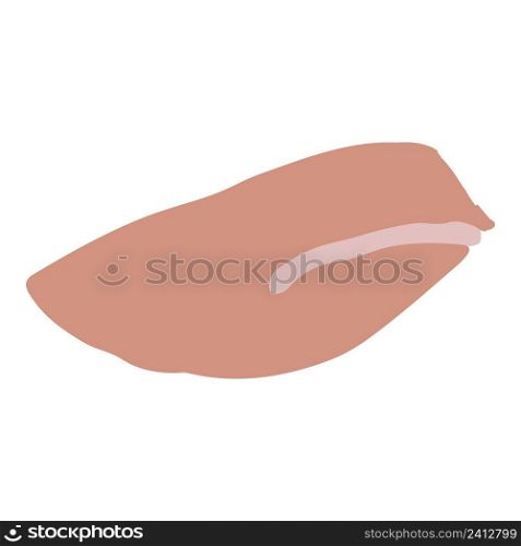 Simple leaf design element isolated. Hand drawn vector.. Simple leaf design element isolated.