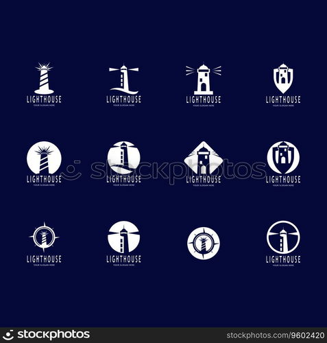 Simple Lighthouse icon  sign  logo