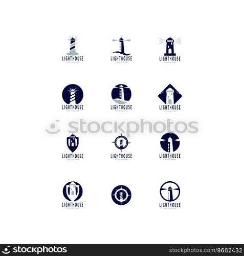 Simple Lighthouse icon  sign  logo