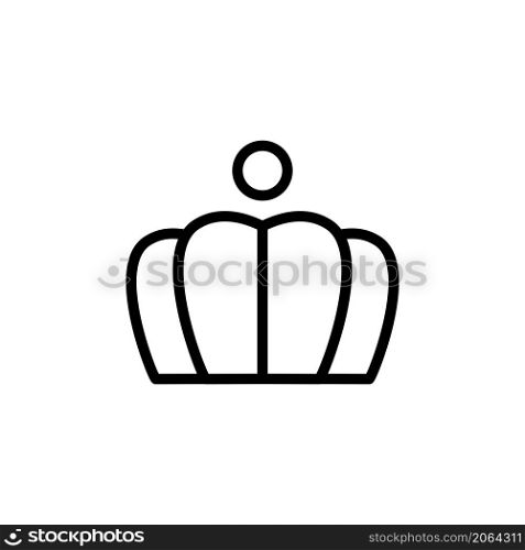 simple line crown logo design template
