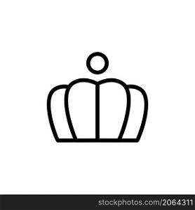 simple line crown logo design template