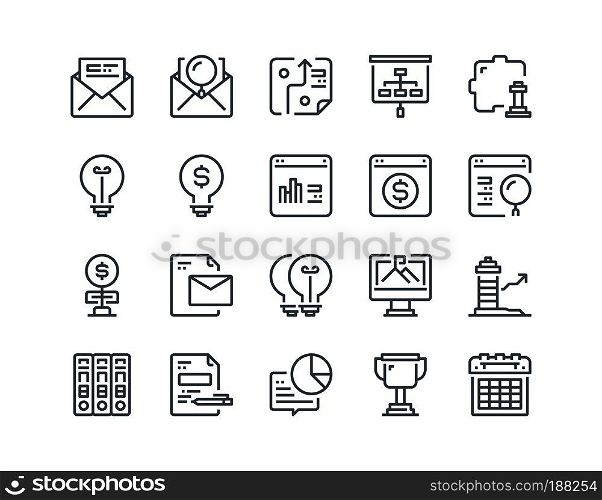 Simple line icon set of Business element for website mobile app and more .Editable Stroke.	