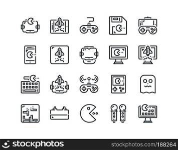 Simple line icon set of Game and Video game  for website mobile app and more .Editable Stroke.	