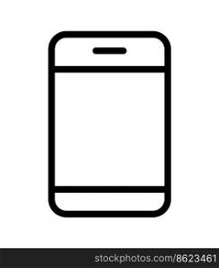 Simple Line of Smartphone Vector Icon. Modern Cell Phone sign for web site or mobile app telephone.. Simple Line of Smartphone Vector Icon. Modern Cell Phone sign for web site or mobile app telephone