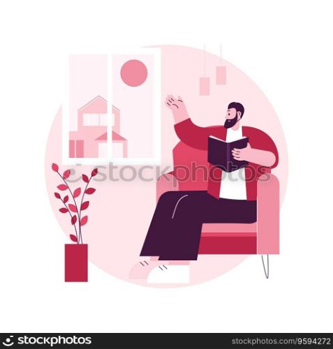Simple living abstract concept vector illustration. Minimalist living, voluntary lifestyle practice, reduced consumption, sustainability, simple peaceful life, self-sufficiency abstract metaphor.. Simple living abstract concept vector illustration.