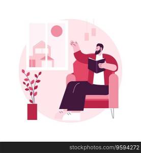 Simple living abstract concept vector illustration. Minimalist living, voluntary lifestyle practice, reduced consumption, sustainability, simple peaceful life, self-sufficiency abstract metaphor.. Simple living abstract concept vector illustration.