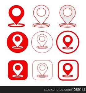 Simple map pointer gps icon sign design