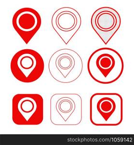 Simple map pointer gps icon sign design