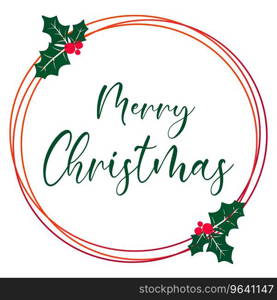 Simple merry christmas background with greeting Vector Image