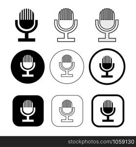 Simple microphone icon sign design