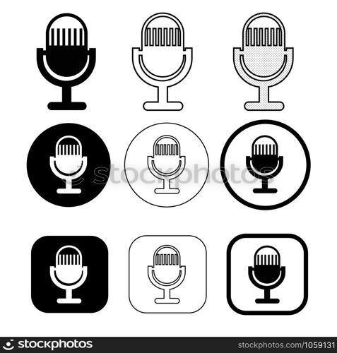 Simple microphone icon sign design