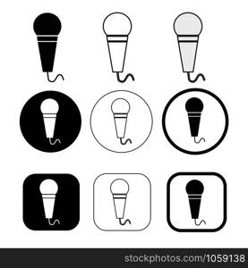 Simple microphone icon sign design