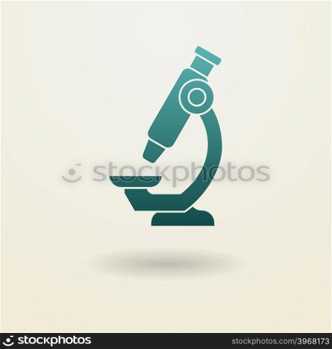 Simple microscope icon. Vector illustration. Eps 10. Simple microscope icon