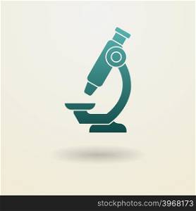 Simple microscope icon. Vector illustration. Eps 10. Simple microscope icon