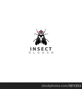 Simple minimalist flies insect logo image design style