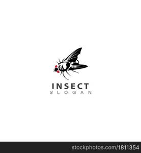 Simple minimalist flies insect logo image design style