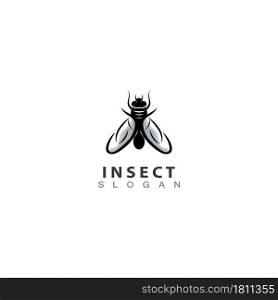 Simple minimalist flies insect logo image design style