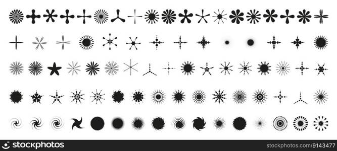 Simple minimalistic black elements, abstract brutalist geometric shapes. Basic form Y2K figure star, flower, grain, crystal, swirl. Swiss primitive element set. Minimal aesthetic postmodern vector. Simple minimalistic black elements, abstract brutalist geometric shapes. Basic form Y2K figure star, flower, grain, crystal, swirl. Swiss primitive element set. Minimal aesthetic postmodern vector.