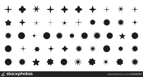 Simple minimalistic black elements, abstract brutalist geometric shapes. Basic form Y2K figure star, sparkle, rhombus, wavy circle. Swiss primitive element set. Minimal aesthetic postmodern vector. Simple minimalistic black elements, abstract brutalist geometric shapes. Basic form Y2K figure star, sparkle, rhombus, wavy circle. Swiss primitive element set. Minimal aesthetic postmodern vector.