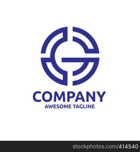 simple modern creative letter G as target icon vector, letter G logo concept