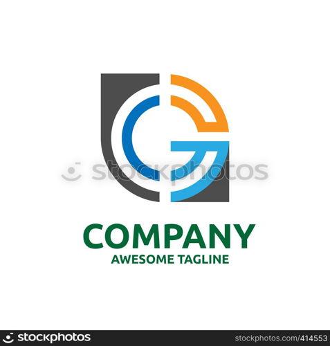 simple modern creative letter G as target icon vector, letter G logo concept