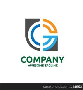 simple modern creative letter G as target icon vector, letter G logo concept