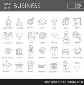 Simple mono linear pictogram business icons concept. vector logo concept, web graphics. Vector Illustration.