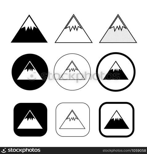 Simple Mountain icon sign design