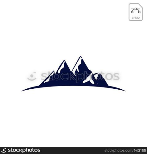 simple mountain rock logo monogram vector illustration - icon isolated. simple mountain rock logo monogram vector illustration