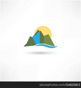 simple mountains symbol