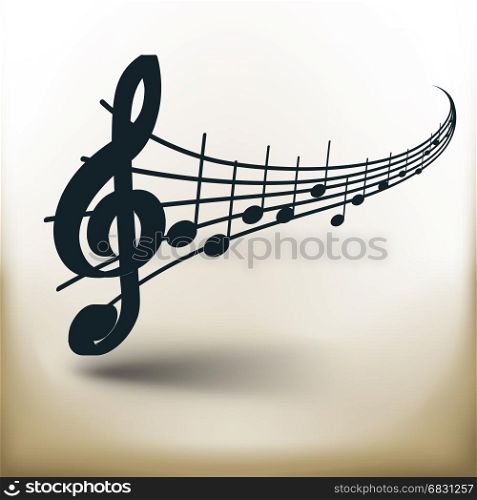 simple music notes. Simple symbolic image of an music notes
