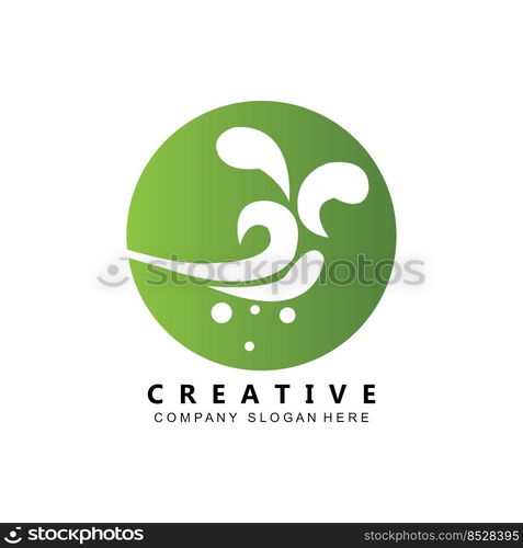 simple ocean wave logo icon vector