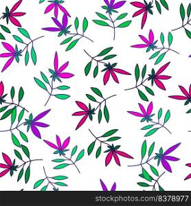 Simple outline flower seamless pattern. Cute floral backdrop. Beautiful plants endless wallpaper. Design for fabric, textile print, wrapping, cover. Vector illustration. Simple outline flower seamless pattern. Cute floral wallpaper.